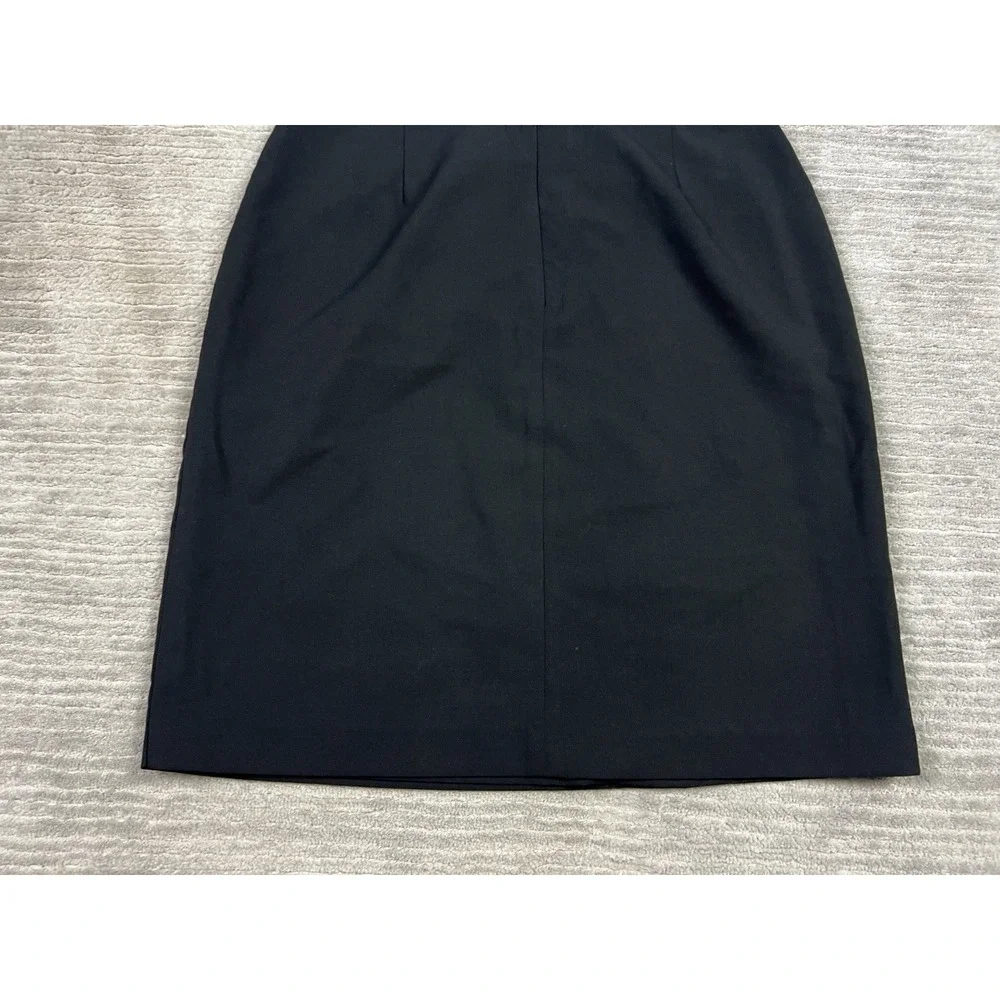 Calvin Klein Skirt‎ Womens 12 Black Faux Wrap Zip Pencil Polyester Blend NWT